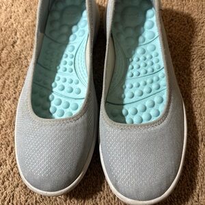 Crocs Reviva Ballet Flats Gray Walking Slip On Shoes 205880 Women's Size 9